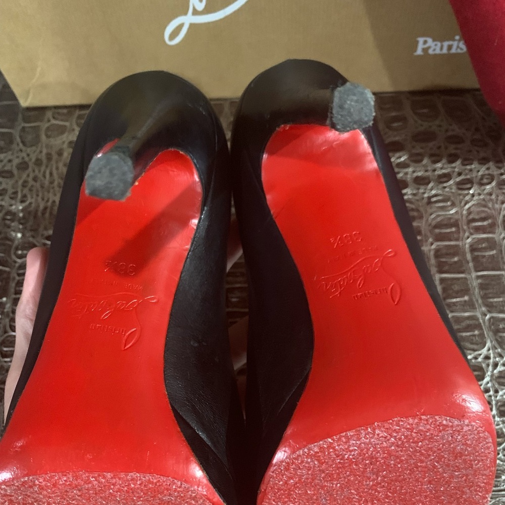 SOLD Authentic Christian Louboutin New Simple Pump 120 - Kid Leather 38.5 - Picture 11 of 15